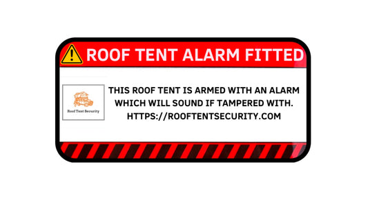 1x Roof Tent Security Anti Theft Deterrent Adhesive Vinyl Sticker